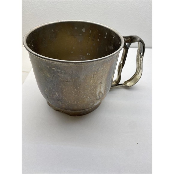 VINTAGE Foley 5 Cup Flour Sifter Aluminum COLLECTIBLE ANTIQUE - Picture 3 of 10